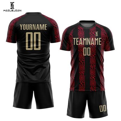 China Latest Designs Blank Custom New Pattern Football Suit Sets Soccer Wear Manufacturer Mens Soccer Jersey Uniform Set for sale