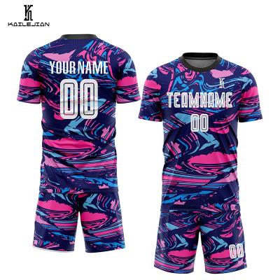 China Wholesale Sublimated Mens New Football Wear Sets Custom Soccer Jersey Kit for sale