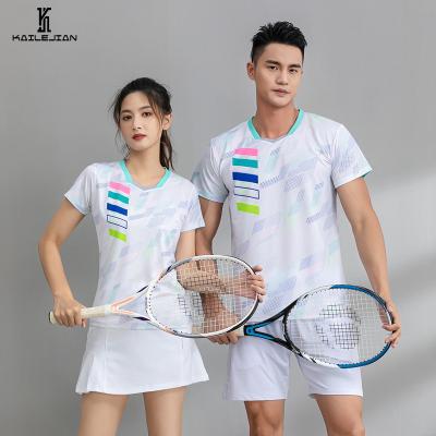 China Comfortable Breathe Free Customizable Table Tennis Uniform 2022 Mens Tennis Wear Badminton Uniform Good Quality Apparel for sale