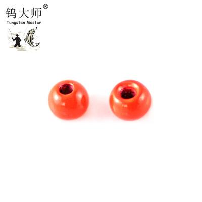 China Multi-size Eco-friendly Tungsten Material Slotted Beads For Outdoor Fly Fishing for sale