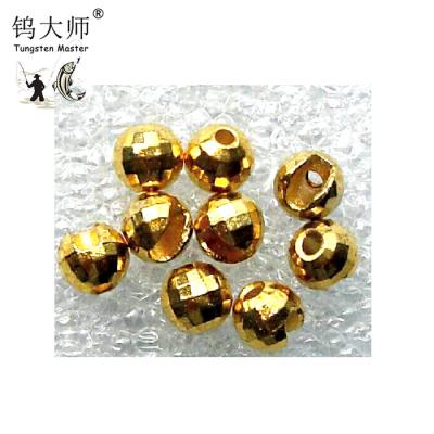 China Durable Tungsten Slotted Beads Faceted To Face Tungsten Slotted Beads Fly Fishing Attachment for sale