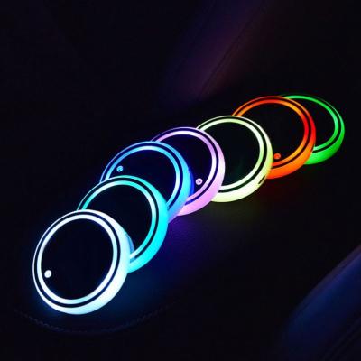 China Customized Special Eco-friendly LED Cup Coaster And Trim Atmosphere Lamp For All Car for sale