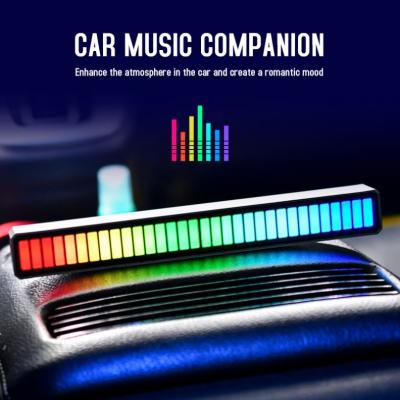 China New Collecting Music Rhythm Audio Control Lamp Automobile Sound Computer Sound Atmosphere LED Atmosphere Music Desk Audio Lamp for sale