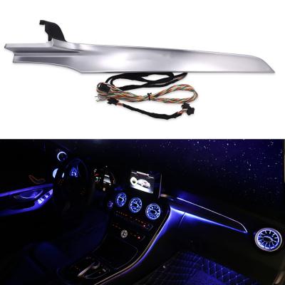 China For w205 3/64 colors car dashboard neon lamp passenger ambient light for Mercedes benz c w205 CGL x253 RGB LED light 2014-2021 for sale