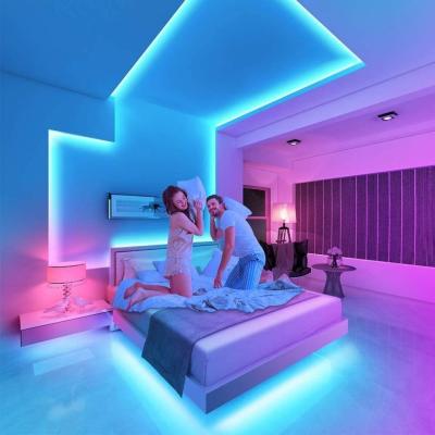 China Project RGB LED Strip Lights 12V WiFi Led Waterproof 5050 SMD 2835 5m Flexible 10m For Room Party Strip Neon Ribbon Full Set for sale