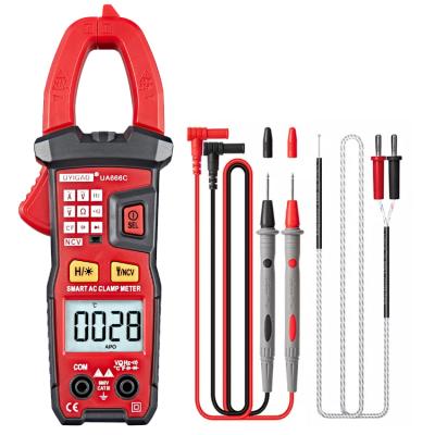 China Hot Sale AC Digital Clamp Meter Smart Multimeters Pinza Amperimetrica RMS High Precision Capacitance NCV True Ohm Hz Tester UA666C/UA666D for sale