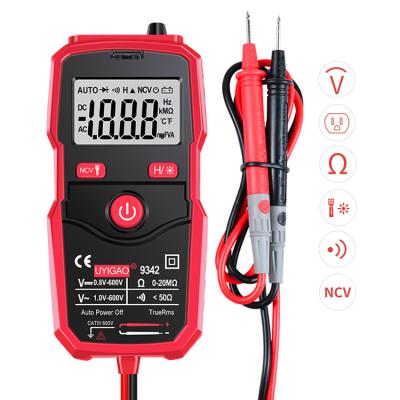 China Digital Smart Counts Range 6000 T RMS Amp Ohm Battery Capacity Portable NCV Tester Voltmeter Auto Multimeters 9342 for sale