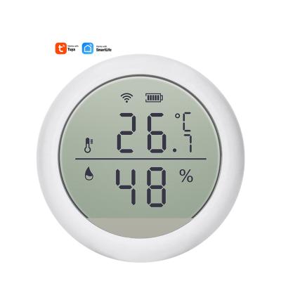 China Smart Home 2.4G WiFi Wireless Temperature Humidity Monitor Temperature Humidity Detector with TUYA APP Notice Alert Thermometer for sale