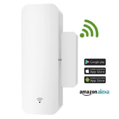 China Smart Home Best 2.4G WiFi Tuya Smart Door Window Sensor Alarm Home Automation Devices Compatible with Amazon Alexa Google Assistant for sale