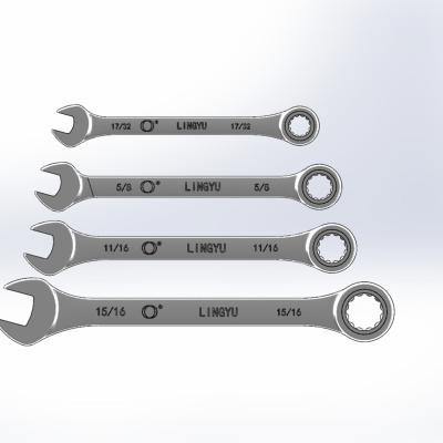 China Repair Factory Export Grinding Sand Feel 5/8 Imperial Combination Wrench Wrench Set for sale