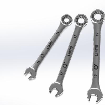 China Repair OEM Sand Feel Chrome Vanadium Combination Wholesale Grinding Ratchet Wrench for sale