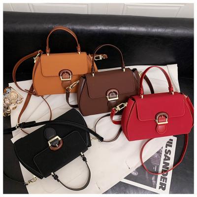 China Fashion\Wholesale Comfortable\Durable Bags Pure PU Color Leather Handbags For Women Cover Shoulder Luxury Cross - Body Bag for sale