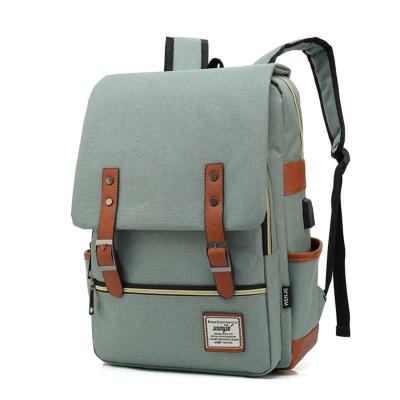 China Retro Fashion Large Capacity School Bags Canvas Travel Backpack With USB PersonalizedTravel Bags RY7006 for sale