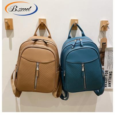 China Wholesale Fashion Factory Fashion Rucksack Travel Backpack For Women Large Capacity PU Leather Backpack RY73025 for sale