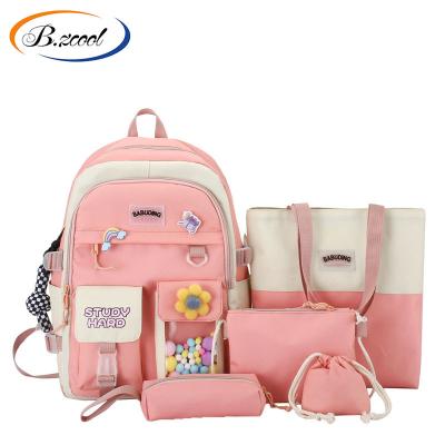 China Others Wholesale Tote Bags Children Backpack School Bags Women Large Capacity Handbag Women Canvas Handbags With Pendant CY74288 for sale