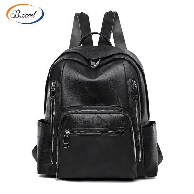 China Others 2022 Newest Large Capacity Travel Bag PU Leather Backpack Women Pure Color Softface Casual Bear Backpacks Fashion Bags Bolsa for sale