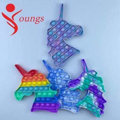 China 2021 New Silicone Press Safety Cute Unicorn Press Toy Children's Toy Squeeze Material for sale