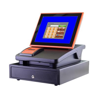 China Supermaket 12 Inch Touch Screen Cash Register and Cash Drawer Insert Build-in 58mm Receipt Printer Free Software for sale