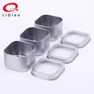 China Recycled Tin Box Food Grade Tea Stock Metal Candle Square Materials Metal Cookies Packaging Candy Tin Box for sale