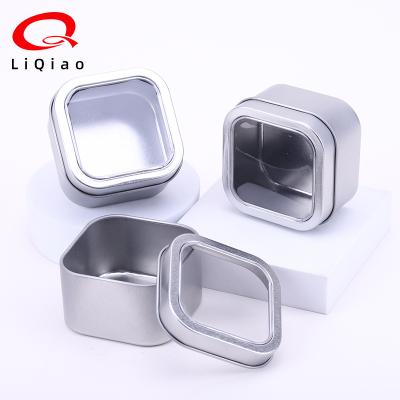 China Recycled Metal Materials Tinplate Food Packaging Tea Square Tin Box 67*67*40MM Cake Tin Box for sale