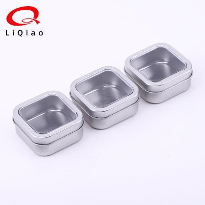 China Custom Metal Materials Tin Box Recycled Packaging Food Grade Gift Tin Box Candle Open Window for sale