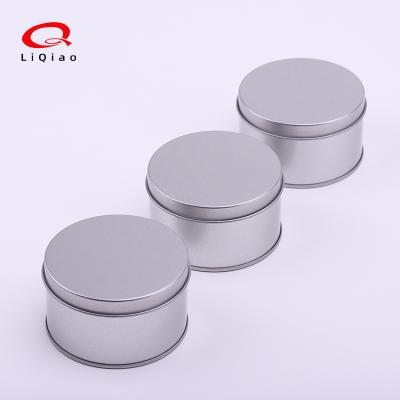 China Hot Selling Small Silver Metal Recyclable Tin Box Empty Mint Candy Tea Round Packaging Tin Box for sale