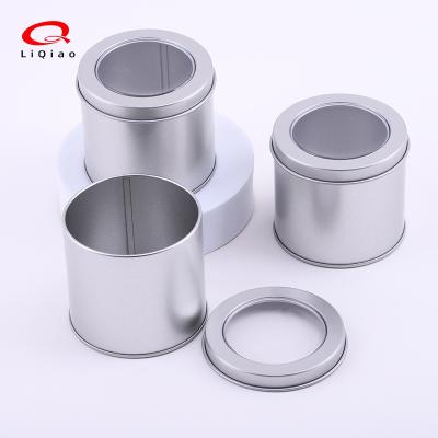 China Recyclable In Stock Empty Tin Can Metal Can Round Candy Tins Cosmetic Packaging Box With Lid for sale