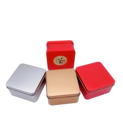 China Tea Tins Square Metal Tin Container Coffee Packing Box Tea Tins for sale