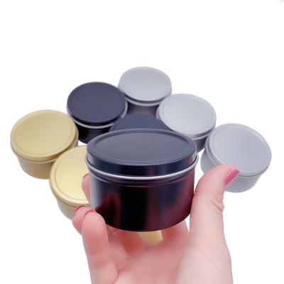 China Tea Tins Hot Sale Food Grade Custom Round Metal Packaging Small Tea Candy Tin Can Candle Tin Container for sale