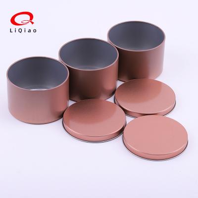 China DIY Recyclable Candle Preparing Tinplate Jars Empty Round Storage Cosmetic With Lids Wholesale for sale