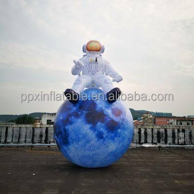 China Eco-friendly Custom Advertising Space Man Cartoon Characters Outdoor Advertising Giant Giant Inflatable Astronaut Model Toy For Event for sale