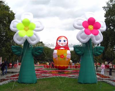 China Party Decoration Eco - Friendly Advertising Inflatable Weeding Stand Led Lighted Inflatable Giant Artificial Flowers for sale