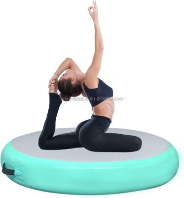 China Eco-friendly DWF Air Circle Inflatable Gymnastic Air Spot Round Inflatable Air Spot Rolling Mat Yoga Mat For Gym for sale