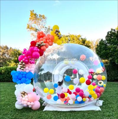 China Outdoor Eco-friendly Inflatable Bubble Tent With Single Tunnel Greenhouse Gazebo Canopy Wedding Backyard Camping Transparent Tent Large for sale