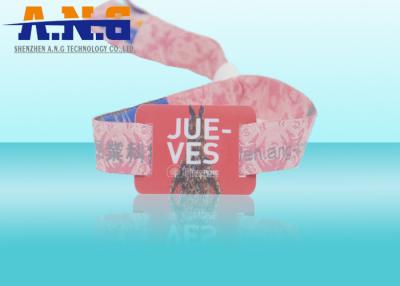 China Braceletes da cor completa/punhos tecidos Rfid inodoros do concerto Rfid da segurança à venda