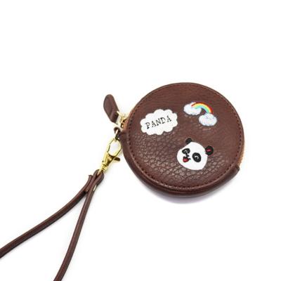 China Wholesale High Quality Fashion Embroidered Women Zipper Wallet Ladies Round Multifunctional Coin Purse for sale