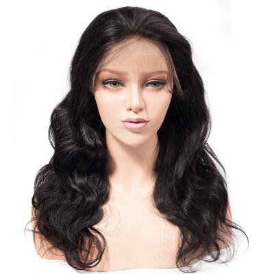 China Superb Wave 13*4 Body Wave Virgin Brazilian Lace Front Wig Black Human Hair Lace Front Wigs 20 Inch Wigs Body Hair for sale