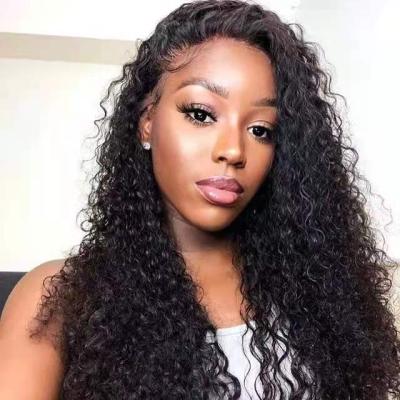 China Water Wave Wig 13x4 Malaysia Water Wave Hair Lace Front Wig Human Hair Wigs 150% Curly For Woman Pre Plucked Bleached Knots Wigs for sale