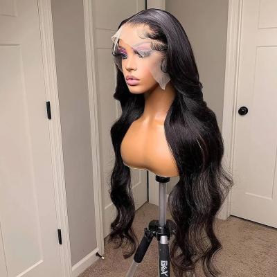 China Wholesale Body Wave Virgin Brazilian 13*4 Hair Lace Front Wig Knots Blenched No Tangle No Shedding Virgin Hair Body Wave for sale