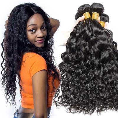 China 8A Brazilian Water Wave Hair Weave Malaysian Curly Water Wave Bundles With Closure Headband Indian Water Wave Hair For Women for sale