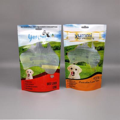 China Custom Resealable Safety Small Dog Food Pouch Dog Treats Packaging Bag Cat Treat Packaging Pet Snack Bags Dog Food Pack With Zipper for sale