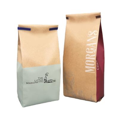 China Moisture Proof Coffee Bag With Valve Recycle Printing Kraft Paper Biodegradable Tin Tie Coffee Pouch Gusset Custom Coffee Packaging Ziplock for sale