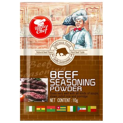 China 10gx600bags Sequent Bag Halal Dry Beef Flavor Powdered Dry Beef Seasoning Powder for sale