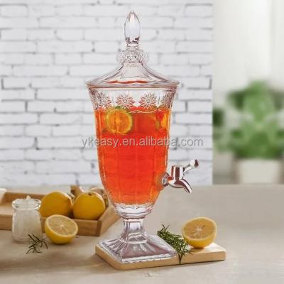 China Glass Freshness Preservation Jar Beverage Dispenser with Airtight Locking Lid Glassware for Water Juice Beer Wine Liquor Kombucha Iced Tea Punch for sale