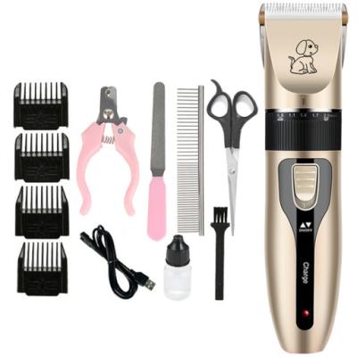 China Professional Pets Grooming Hair Set Machine Rechargeable Kit Pet Cat Dog Viable Electric Pet Hair Trimmer Cutting Shaver for sale