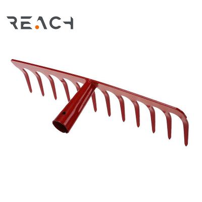 China Garden Rake 12 Tooth Hand Cultivator Rake Tool Lawn Leaf Rake Steel Head for sale