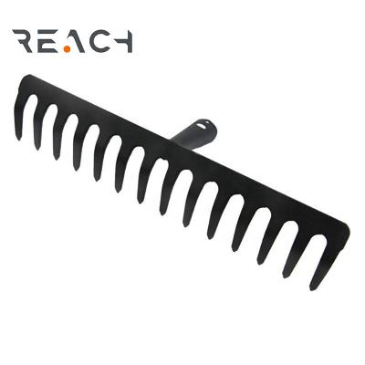 China Heavy Duty Garden Rake 14 Teeth Garden Lawn Rake Head For Digging Gardening Weeding for sale