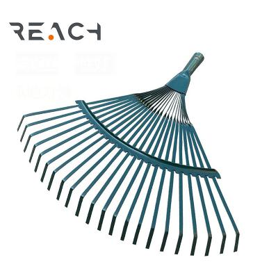 China Garden Rake 22 Teeth Metal Leaf Rake for sale