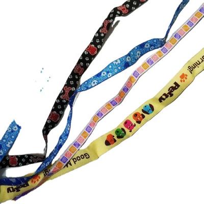 China Various Styles Viable Cartoon Printed Woven Custom Label Apparel Ribbon With Logo for sale