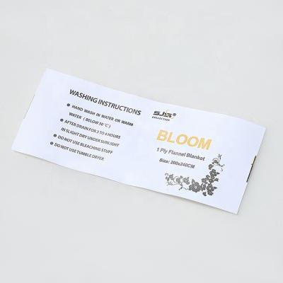 China Sustainable Custom Tissue Care Labels Tissue Paper Care Labels for Printed Logo Care Labels for Clothing for sale